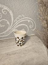 Espresso Tasse ohne Henkel mit Leo Muster    Bastion Collection