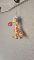 Weihnachtskugel/Hänger Giraffe gelb