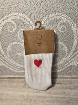 Socken " mit rotem Herz "   Eulenschnitt