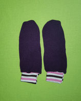 Handschuhe Strick lila/gestreift lang Gr. 1