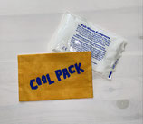 Kühlpadhülle gelb "Cool Pack" blau