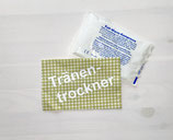 Kühlpadhülle grün kariert "Tränentrockner" weiß