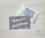 Kühlpadhülle Linien grau "Tränentrockner" weiß