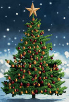 Motiv “Geschmückter Weihnachtsbaum im Schnee” AU2513