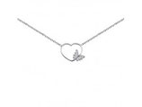 Collier cœur et papillon
