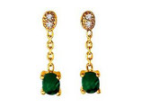 Boucles pendantes oxydes verts