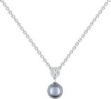 Collier perle imitation et oxyde