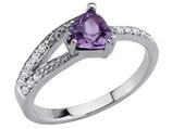 Bague oxydes blancs et violet