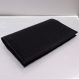 Porte-chéquier format portefeuille (simili), motifs alligator noir