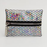 Porte-monnaie (simili) disco brillant - zip au milieu