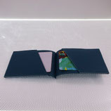 Porte-cartes sécurisé (simili) bleu canard