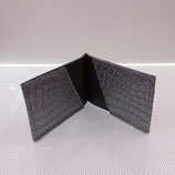 Porte-cartes sécurisé (simili) motif alligator gris clair intérieur gris foncé