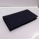 Porte-chéquier format portefeuille (simili), motifs alligator bleu foncé
