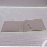 Porte-cartes sécurisé (simili) blanc, intérieur capitonné paillettes
