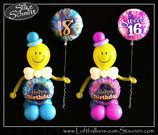 Happy Birthday Luftballon-Smiley
