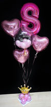 Bubble - Herz - Bouquet mit Zahl & Krone