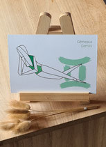 Lot de trois cartes : les Signes d'air