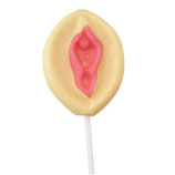 Piruleta vagina comestible