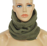 Loop Schal Kurzschal Merino Wollfleece olivgrün Mona