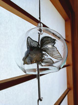 江戸金魚風鈴「出目金」金黒