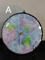 幻想時計・花手水あじさいカエル