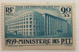 N°424 90 c. +35 c. bleu-vert, Au profit des orphelins des P.T.T.