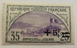 N°166 35 c.+25 c. surchargé +5 c. ardoise et violet, orphelins de la Guerre