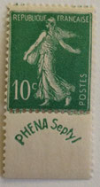 N°188 10 c. vert Phéna, type semeuse fond plein