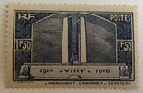 N°317 1 f. 50 bleu, Vimy