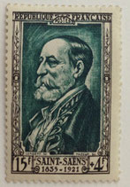 N°932 15 f. +4f. vert foncé, Camille St-Saëns