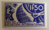 N°327 1 f. 50 outremer, Exposition internationale de Paris 1937