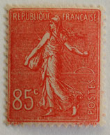 N°204 85 c. rouge, type semeuse