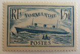 N°300b.  1 f. 50 bleu turquoise, paquebot Le Normandie