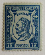 N°209 75 c. bleu azur, Ronsard