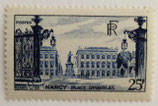 N°822 25 f. bleu, Place Stanislas