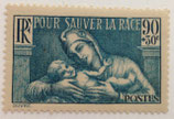 N°419 90 c. +30 c. bleu-vert, Pour sauver la race