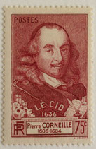 N°335 75c. brun carminé, Pierre Corneille