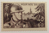 N°451 40 c. +60 c. brun, Pour nos soldats