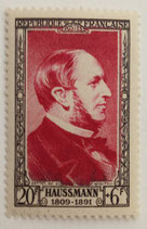 N°934 20 f. +6f. carmin, Baron Haussmann