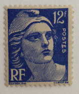 N°812 12 f. outremer, Marianne de Gandon