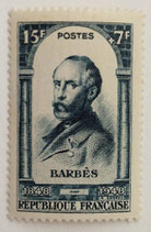 N°801 15 f. +7 f. bleu-vert, Armand Barbès