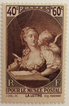 N°446 40 c. +60 c. brun-lilas, brun et sépia, Pour le Musée postal