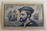 N°297  1 f. 50 bleu, Jacques Cartier