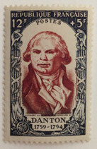 N°870 12 f. +5 f. lilas, G.J. Danton