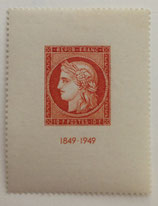 N°841 10 f. (+100 f. ) vermillon, centenaire du timbre-poste