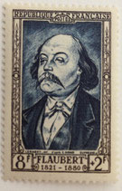N°930 8 f. +2f. bleu-noir, Gustave Flaubert