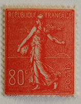 N°203 80 c. rouge, type semeuse