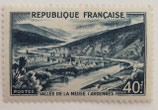 N°842A 40 f. vert-noir, Vallée de la Meuse