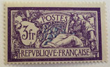 N°206 3 f. violet et bleu, type merson