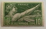 N°183 10 c. vert-jaune et vert-gris, Jeux olympiques de Paris 1924